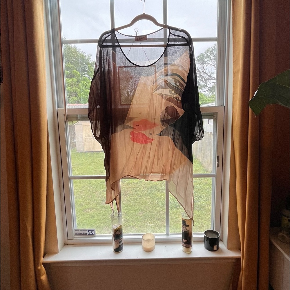 Vintage Sterling Styles, art deco deco style rayon sheer top